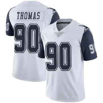 ＃90 Men's Solomon Thomas White Limited Dallas Cowboys Color Rush Vapor Untouchable Jersey