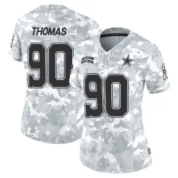 ＃90 Women's Solomon Thomas Arctic Camo Limited Dallas Cowboys 2024 Salute to Service Jersey