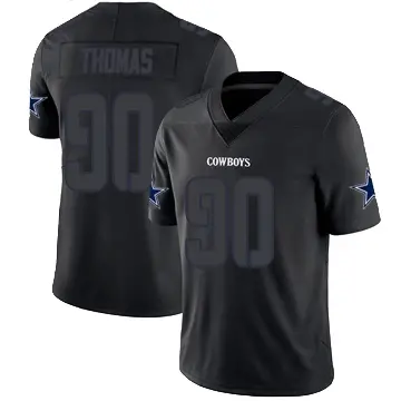 ＃90 Youth Solomon Thomas Black Impact Limited Dallas Cowboys Jersey