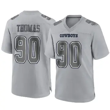 ＃90 Youth Solomon Thomas Gray Game Dallas Cowboys Atmosphere Fashion Jersey