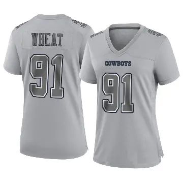 ＃91 Women's Tyrus Wheat Gray Game Dallas Cowboys Atmosphere Fashion Jersey