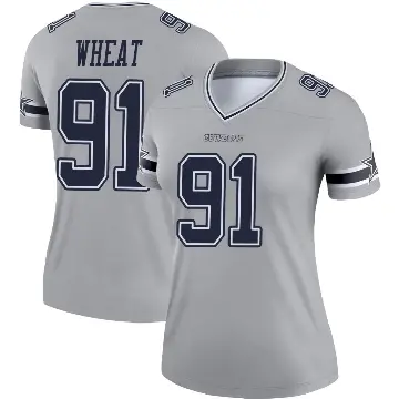 ＃91 Women's Tyrus Wheat Gray Legend Dallas Cowboys Inverted Jersey