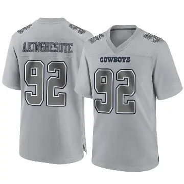 ＃92 Men's Tommy Akingbesote Gray Game Dallas Cowboys Atmosphere Fashion Jersey