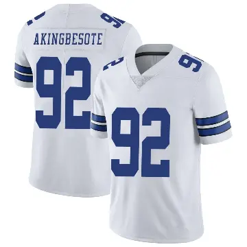 ＃92 Youth Tommy Akingbesote White Limited Dallas Cowboys Vapor Untouchable Jersey