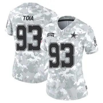 ＃93 Women's Jay Toia Arctic Camo Limited Dallas Cowboys 2024 Salute to Service Jersey