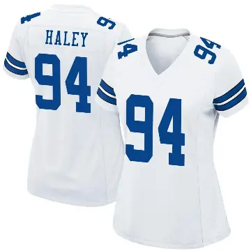 ＃94 Women's Charles Haley White Game Dallas Cowboys Jersey