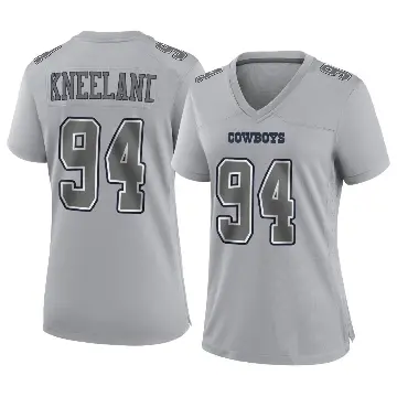 ＃94 Women's Marshawn Kneeland Gray Game Dallas Cowboys Atmosphere Fashion Jersey