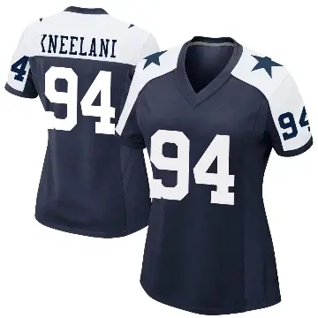 ＃94 Women's Marshawn Kneeland Navy Game Dallas Cowboys Alternate Jersey