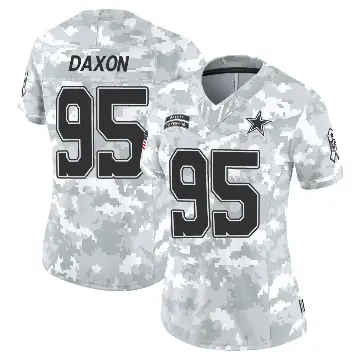 ＃95 Women's Denzel Daxon Arctic Camo Limited Dallas Cowboys 2024 Salute to Service Jersey