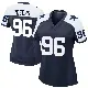 ＃96 Women's Justin Rogers Navy Game Dallas Cowboys Alternate Jersey