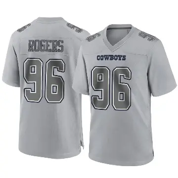 ＃96 Youth Justin Rogers Gray Game Dallas Cowboys Atmosphere Fashion Jersey