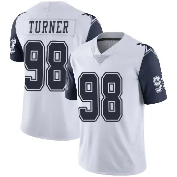 ＃98 Men's Payton Turner White Limited Dallas Cowboys Color Rush Vapor Untouchable Jersey