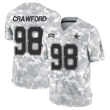 ＃98 Men's Tyrone Crawford Arctic Camo Limited Dallas Cowboys 2024 Salute to Service Jersey