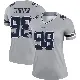 ＃98 Women's Payton Turner Gray Legend Dallas Cowboys Inverted Jersey