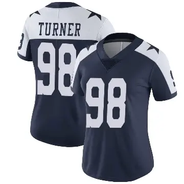 ＃98 Women's Payton Turner Navy Limited Dallas Cowboys Alternate Vapor Untouchable Jersey