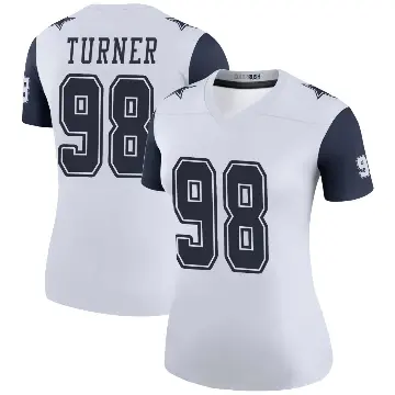 ＃98 Women's Payton Turner White Legend Dallas Cowboys Color Rush Jersey