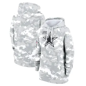 Women's Arctic Camo Dallas Cowboys 2024 Salute To Service Club Fleece Pullover Hoodie
