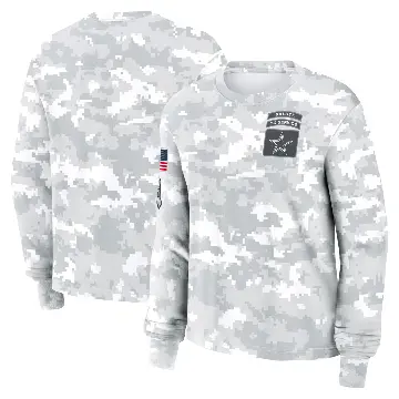 Women's Arctic Camo Dallas Cowboys 2024 Salute To Service Long Sleeve T-Shirt