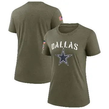 Women's Olive Legend Dallas Cowboys 2022 Salute To Service T-Shirt